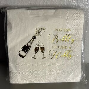 White and Gold Celebration Napkins